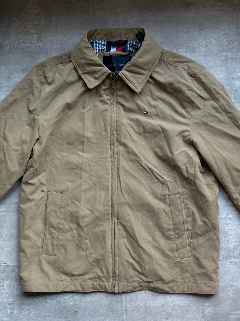 Tommy Hilfiger Men's Khaki Lightweight Zip Jacket